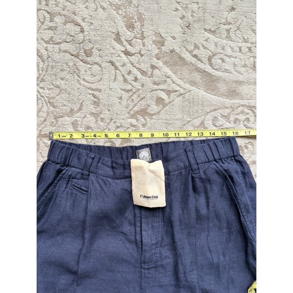 18 East Men's Large Kell Pleated Pant Navy New Nwt Wide Leg Trouser — image 3 of 5